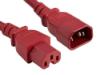 Nexhi?? PDU Power Cord- Red - 03 Feet, 14 AWG C14 to C15 -250V at 15A-pack of 5