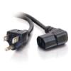 18 AWG Universal Right Angle Power Cord for NEMA 5-15P to IEC320C 13R, Black 10 feet 3.04 Meters