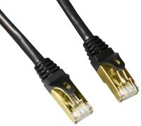 Nexhi CAT-7 Shielded 10 Gigabit 600MHz Ethernet Cable, 50', Black