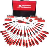 Performance Tool W1721 Screwdriver Set with Pouch, 100-Piece