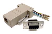 DB9F to RJ45F Modular Adapter