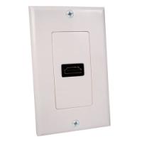 White Single HDMI Wall Plate