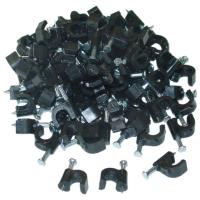 RG6 Cable Clip, Black (100 pieces per bag)