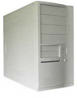 Case, ATX, Mid-Tower, 6-Bay, w/ 420w P4 Power Supply w/USB & Audio
