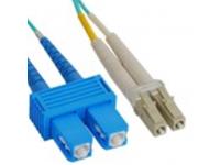 LC-SC Fiber Optic Patch Cord-Duplex-10 Gb Multimode(OM3)-Aqua-2 Meters