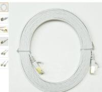 CAT-7 Gigabit Ethernet UltraFlat Patch Cable, White 100 Feet