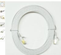 CAT-7 Gigabit Ethernet UltraFlat Patch Cable, White 10 Feet