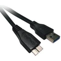 USB 3.0 A Male to Micro B Cable, Black 1.8m