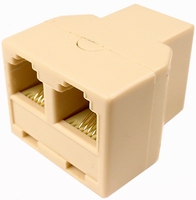 RJ11 3 Female Splitter