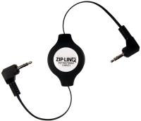 Ziplinq's Retractable 3.5mm Black Audio Cable, iPod/iPhone compatible