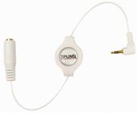 Retractable 3.5mm White Audio Extension Cable