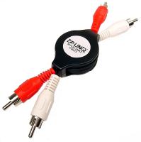 Retractable Stereo RCA Male to Male Cable