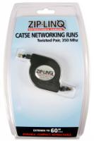 Ziplinq Retractable 10 Patch Cat5e Cable Clip-Strip