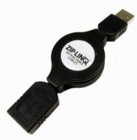 Ziplinq's Retractable USB 2.0 A Male to A Female Extension Cable