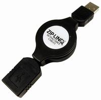 Ziplinq's Retractable USB 2.0 Extension Cable