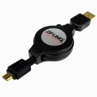 Retractable USB 2.0 A - Micro B Cable,