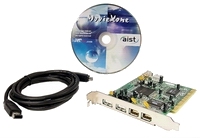 I/O Card, PCI,Combo Firewire & USB 2.0,  Koutech