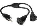 Cables Unlimited PWR-PSLIB-2 Outlet Xtender Power Cord Splitter