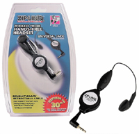 Retractable Universal 2.5mm Cell Phone Handsfree Headset