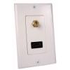 White HDMI & Coaxial F Connector Wall Plate