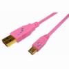 Pink 2 Meter High-Speed USB 2.0 Gold Connector Mini5 Cable