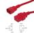 Lot-5, Nexhi?? power cord C14/C19 14AWG SJT 15A/250V 3FT RED-Pack of 5