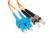 MULTIMODE DUPLEX FIBER CABLE ST TO SC 1M