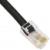 CAT 5e Ethernet Network Patch Cord with 24 AWG UTP Black Cable, 1 Foot