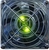 Fan, Chassis, 80mm, Crystal Clear w/ Green LED's in Center, Ball Bearing